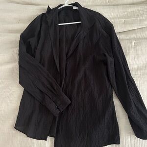 ZARA Sheer Black Shirt